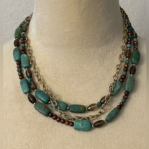 Barse Vintage 3 Strand Turquoise Necklace